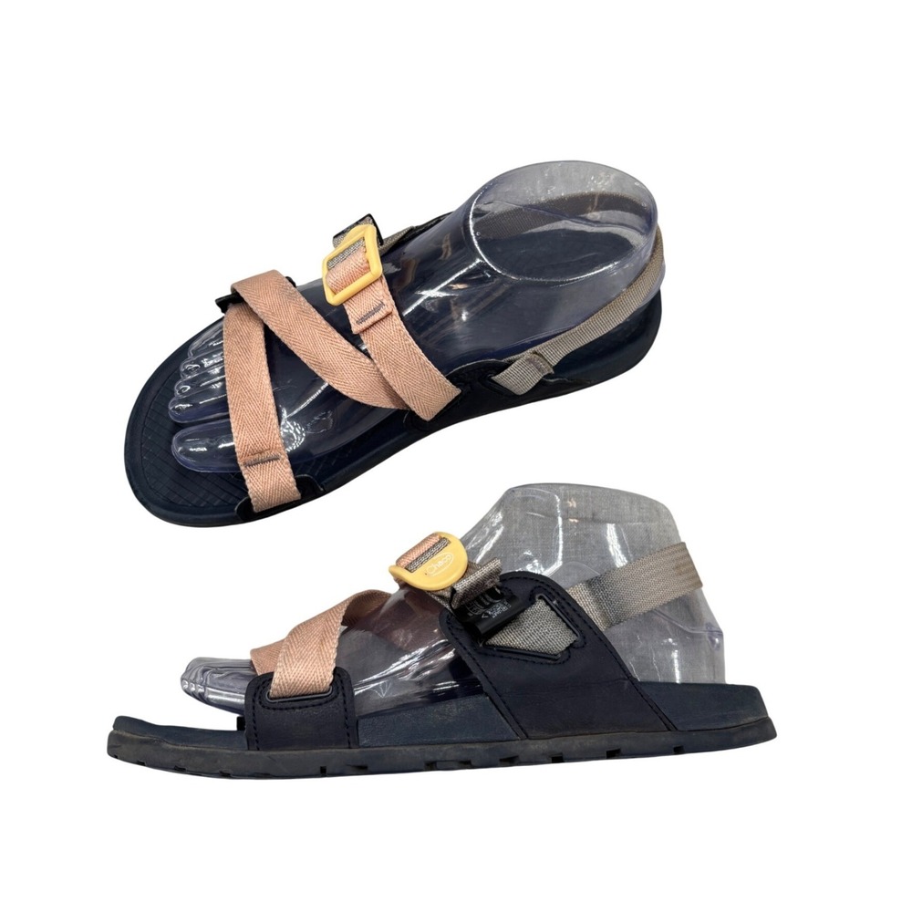 Chaco Lowdown Sandals Navy Blue Peach Pink Purple Buckle Sporty Women's size 7